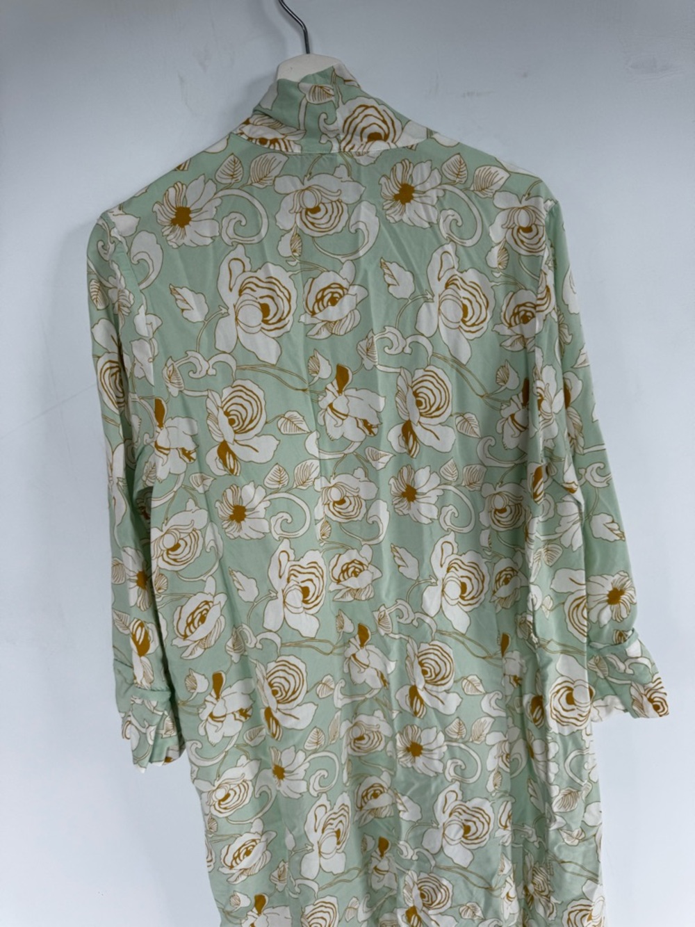 Tranquil & True Light Mint Green Floral Lightweight Robe Size L/XL - Picture 5 of 7